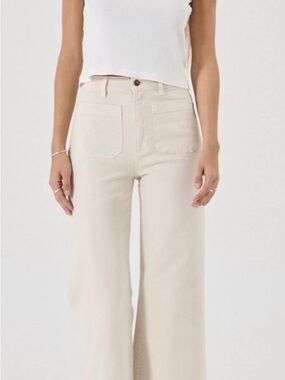 Rolla’s Sailor High Rise Wide Leg Jeans Cream Size 32 NWT